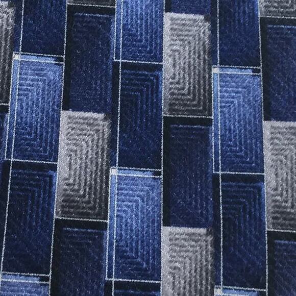 UMBERTO BOSSI BLUE, GREY ALL SILK TIE - Picture 2 of 10